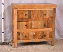 Distressed 2 over 2 drawer dresser; 74-12860