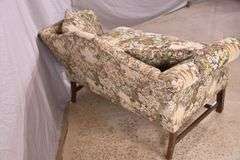 Small camelback loveseat; 55-12165