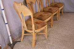 Set of 4 rattan dining chairs; 21-2703