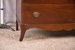Johnson Furniture Co. mahogany 3 drawer bowfront dresser; 74-12856