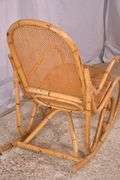 Rattan bentwood rocker with cane back; 336-4576