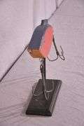 Carved wooden rattle trap sculpture; 13-205