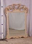 Large mirror with distressed painted frame; 18305-020