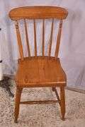 Early spindle back side chair; 3072-010