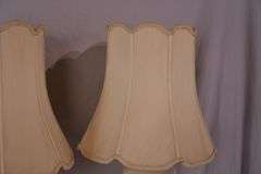 Pair of ceramic lamps with shades; 55-12276