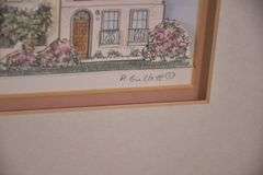 Framed sculptured watercolor print "Rainbow Row" by Patsy Gullett; 18092-025