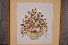 Small signed limited edition framed botanical print by Marion; 18092-034