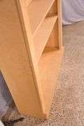 Tall open front bookcase with adjustable shelves; 74-12867