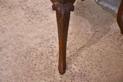 Carved oak 4 drawer writing desk; 55-12158