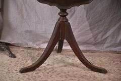 Pair of Ferguson mahogany tilt-top side tables; 55-12237+