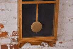 Sessions vintage calendar wall clock with oak case; 10271-065