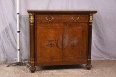 Inlaid server with fluted columns; 55-12297