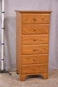 Oak 6 drawer lingerie chest; 14435-022