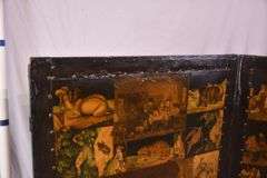 Vintage decoupage 2-panel folding dressing screen; 18308-009
