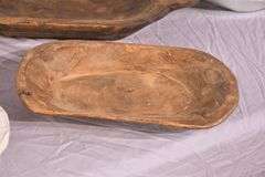 7 miscellaneous carved wooden dough bowls; 1037-1153B