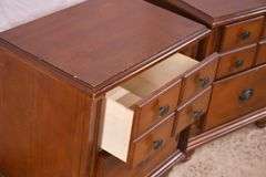 Pair of 2 drawer bedside chests; 74-12892
