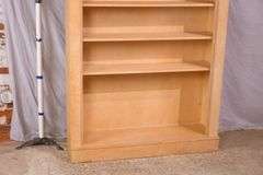 Tall open front bookcase with adjustable shelves; 74-12867