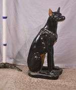Plaster dog statue; 336-4569