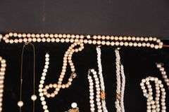 Group of vintage faux pearl necklaces and bracelets; 74-12881F