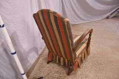 Open armchair with striped fabric; 5038-007