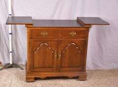 Stanley "The American Craftsman Collection" cherry flip-top server; 155-1114
