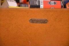 Knickerbocker radio/television repair mans tool box with vintage tubes; 55-12225