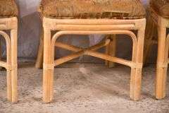 Set of 4 rattan dining chairs; 21-2703