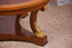 Kindel round inlaid mahogany coffee table; 4779-003