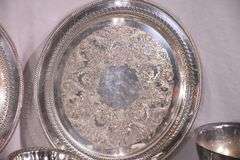 Large group of miscellaneous silverplate items; 16721-064A