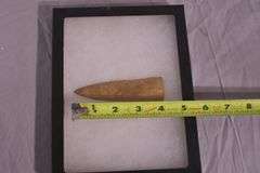 Group of miscellaneous Native American spearheads in 3 black cases; 12133-013