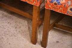 Set of 10 solid mahogany Chippendale style dining chairs; 55-12206