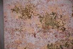 Large embellished print of trees on canvas; 396-1387