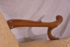Carved Queen Anne style open armchair; 74-12869