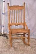 Spindle back rocker with slatted seat; 5038-008