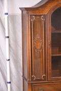 Walnut china cabinet with 1 glass door and 1 drawer; 74-12844