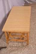 Rattan bentwood two-tier coffee table with Formica top; 1116-728