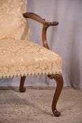 Carved Queen Anne style open armchair; 74-12869