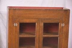 Early pine 2 door bookcase/cabinet top; 18308-010