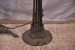 12-light bronze floor lamp with frosted glass shades; 9485-104