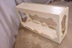 Off-white two-tier console table; 336-4561