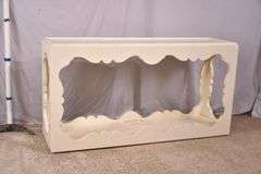 Off-white two-tier console table; 336-4561