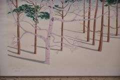 Large signed limited edition framed print of trees by Joni Frankel; 55-12342B