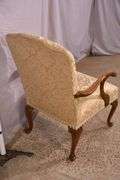 Carved Queen Anne style open armchair; 74-12869
