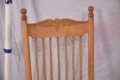 Spindle back rocker with slatted seat; 5038-008