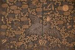 Small framed early Oriental style textile of a bird; 44-483