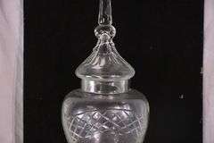 Large crystal beverage dispenser with lid; 18305-030