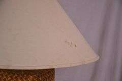 Large woven lamp with shade; 55-12256A