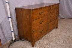 Drexel "Barbados" mid-century style 6 drawer double dresser; 74-12840