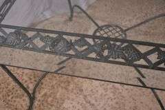 5 piece green iron dining set; 1116-746