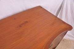 Inlaid crotch mahogany serpentine front sideboard; 74-12887